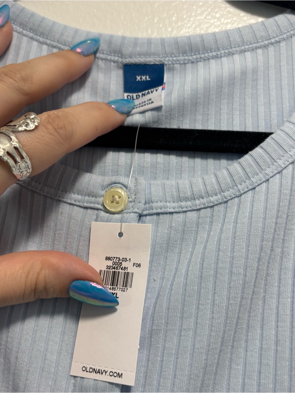 🩵Ribbed Button down Top - Picture 5 of 8